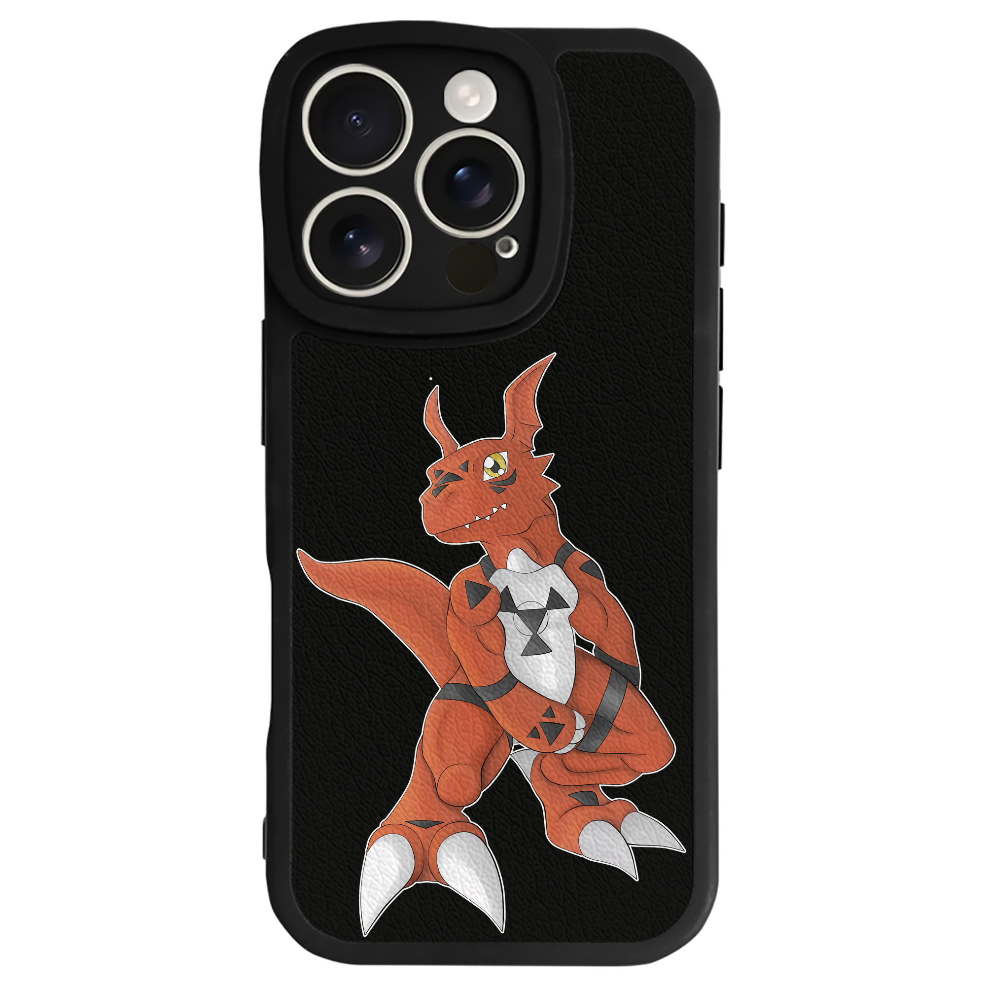 （画像用） Digimon デジタルモンスター/デジモン 【iPhone 16シリーズ対応】シリコンスマホケース（レザー調） 材質：シリコン